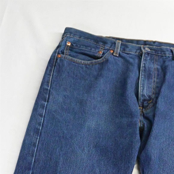 Levi's 38 x 34 505 Straight Leg Dark Wash Denim Jeans - Picture 2 of 5